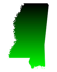 Image showing Map of Mississippi