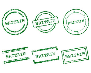 Image showing Britain stamps