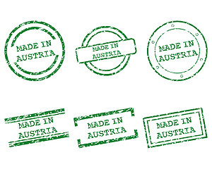 Image showing Made in Austria stamps