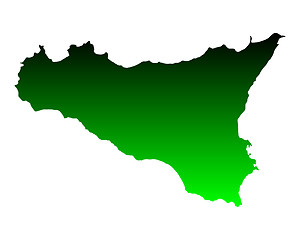 Image showing Map of Sicily