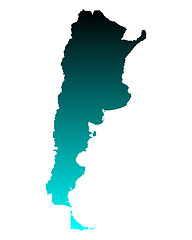 Image showing Map of Argentina