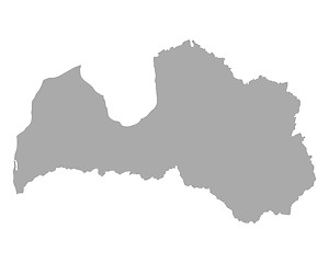 Image showing Map of Latvia