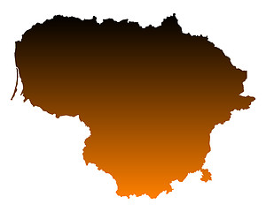 Image showing Map of Lithuania