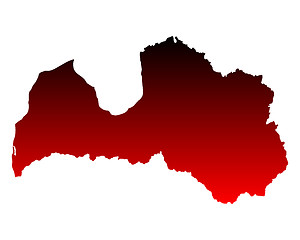 Image showing Map of Latvia