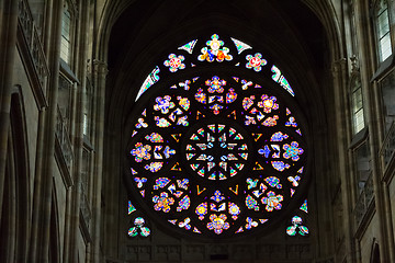 Image showing Rosette decal of St. Vitus Cathedral in Prague