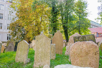 Image showing Old Jewish Cemetery in Prague