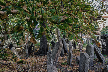 Image showing Old Jewish Cemetery in Prague