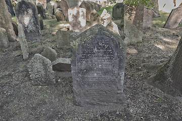 Image showing Old Jewish Cemetery in Prague