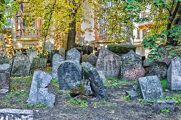 Image showing Old Jewish Cemetery in Prague