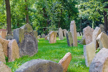 Image showing Old Jewish Cemetery in Prague