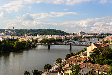 Image showing View of Prague and Vltava