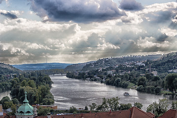 Image showing View of Prague and Vltava