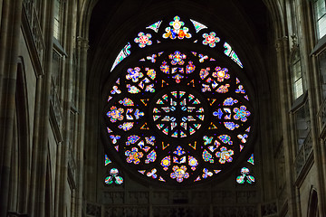 Image showing Rosette decal of St. Vitus Cathedral in Prague