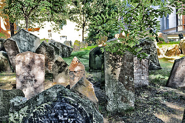 Image showing Old Jewish Cemetery in Prague