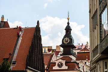 Image showing Red rooftops of Prague