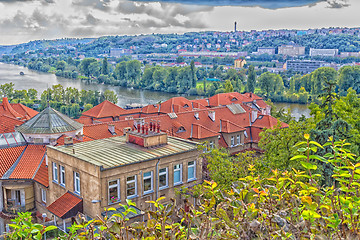 Image showing View of Prague and Vltava