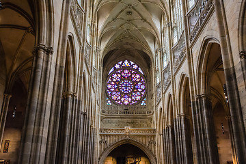 Image showing Rosette decal of St. Vitus Cathedral in Prague