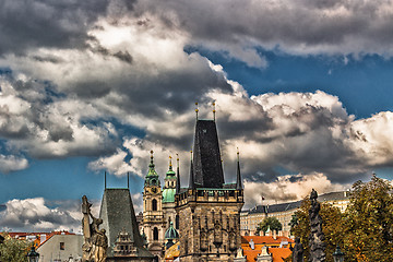 Image showing view from Charles Bridge in Prague