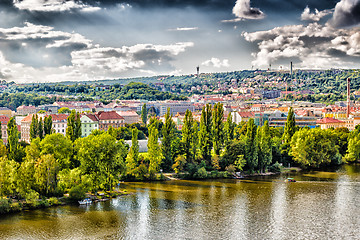 Image showing View of Prague and Vltava