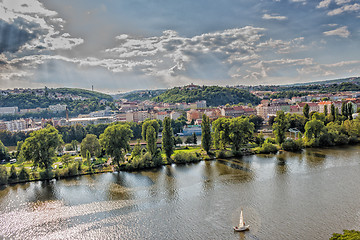 Image showing View of Prague and Vltava