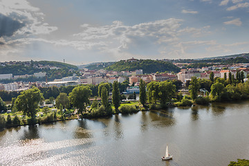 Image showing View of Prague and Vltava