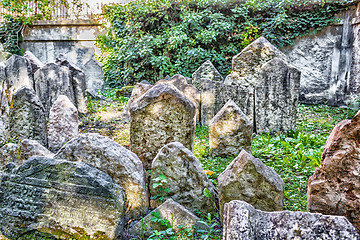 Image showing Old Jewish Cemetery in Prague