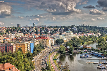 Image showing View of Prague and Vltava