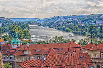 Image showing View of Prague and Vltava