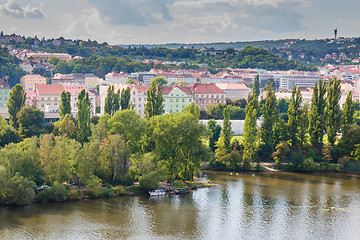 Image showing View of Prague and Vltava