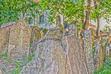 Image showing Old Jewish Cemetery in Prague