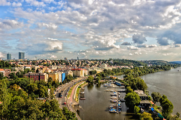 Image showing View of Prague and Vltava