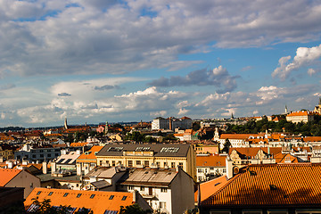 Image showing Red rooftops of Prague