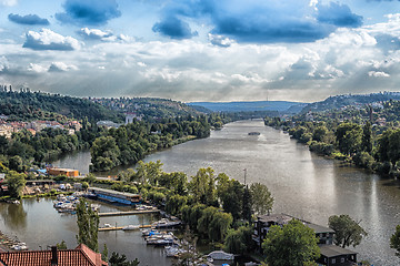 Image showing View of Prague and Vltava