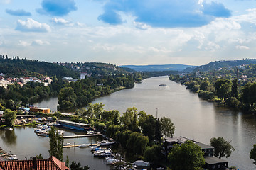 Image showing View of Prague and Vltava