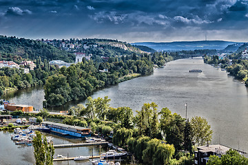 Image showing View of Prague and Vltava