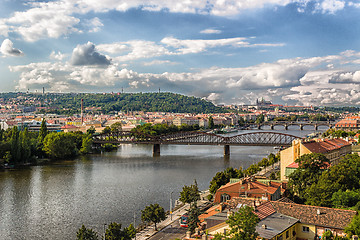 Image showing View of Prague and Vltava