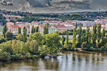 Image showing View of Prague and Vltava