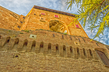 Image showing Medieval brick walls