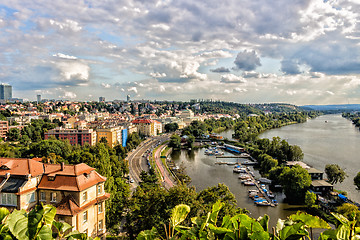 Image showing View of Prague and Vltava