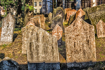 Image showing Old Jewish Cemetery in Prague