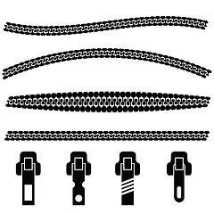 Image showing silhouettes of zipper