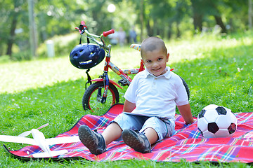 Image showing boy with airpane