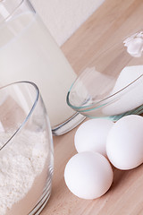 Image showing Baking ingredients in the kitchen