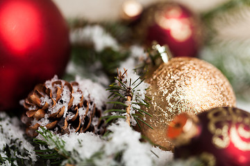 Image showing Several assorted Christmas ornaments