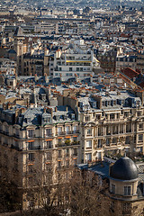 Image showing View over the rooftops of Paris