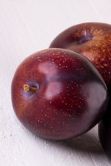 Image showing Fresh ripe red plums