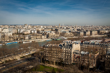 Image showing View over the rooftops of Paris