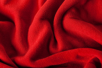 Image showing Abstract background of luxurious red fabric
