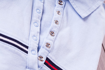 Image showing Casual shirt collar and texture detail