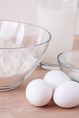 Image showing Baking ingredients in the kitchen